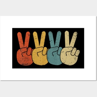 Retro Peace Sign Shirt Love 60's 70's Hippie Inspired Posters and Art